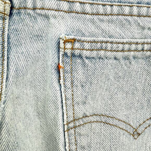 Levis 505 VTG 1992 Faded WORN Blue Jeans Straight 32x34 1990s Distressed Light - Picture 12 of 14